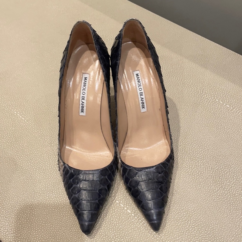 Manolo Blahnik snakeskin pumps